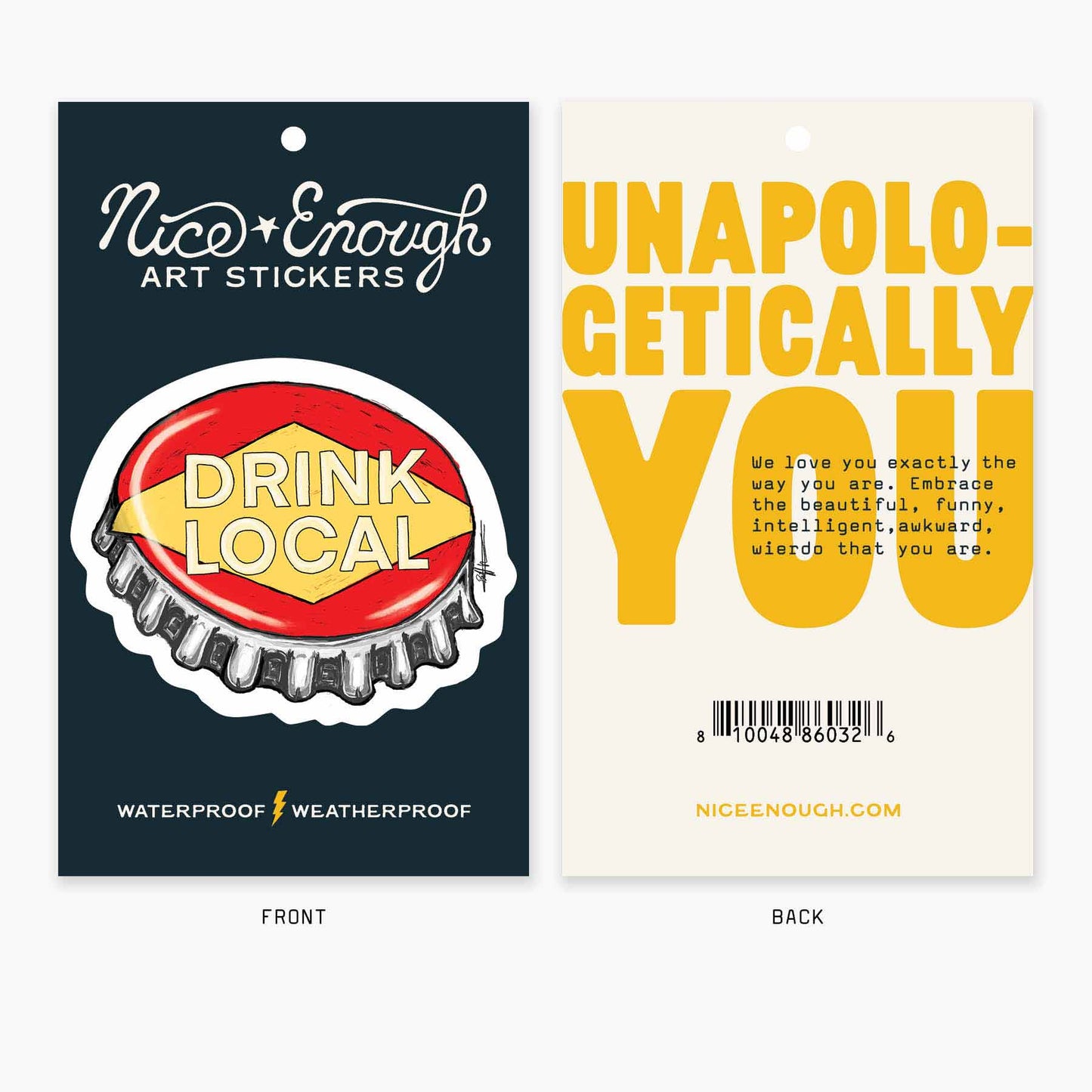Drink Local - 3" Art Sticker