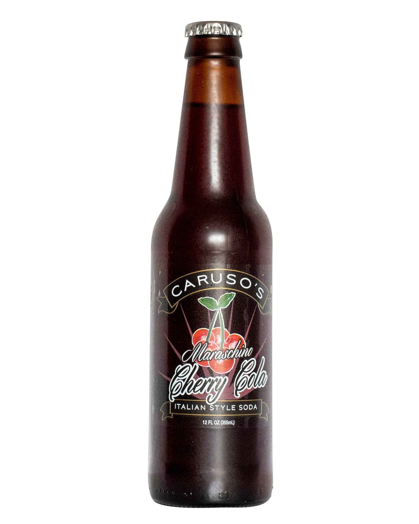 Caruso's Maraschino Cherry, 12oz Glass Bottle 12ct