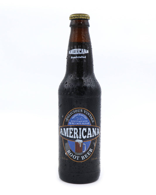 Americana Root Beer Soda, 12oz Glass Bottle