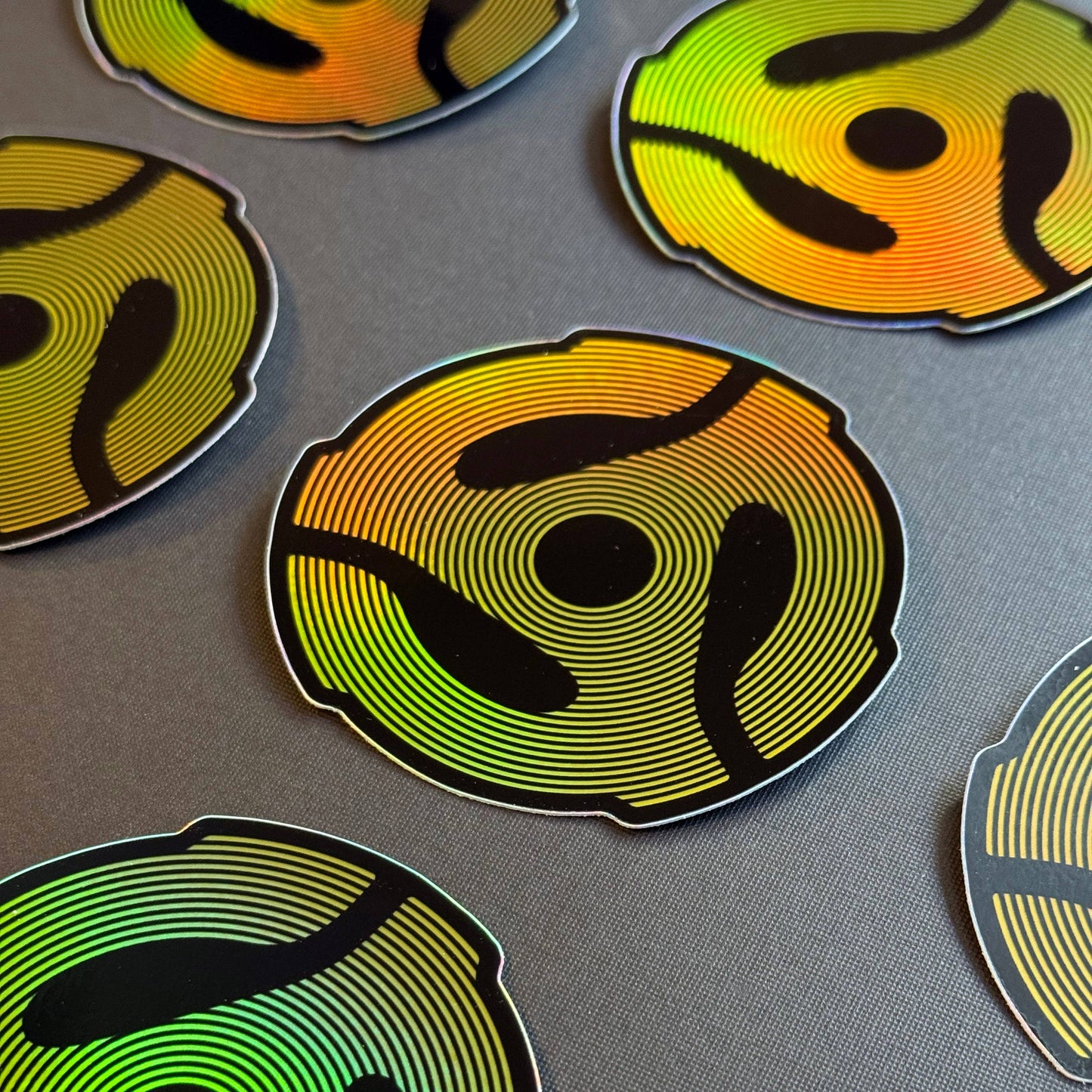45 Record Adapter Holo Sticker