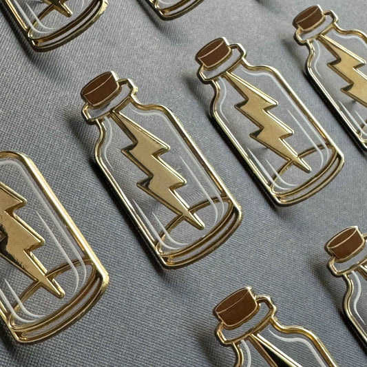 Lightning in a Bottle Enamel Pin