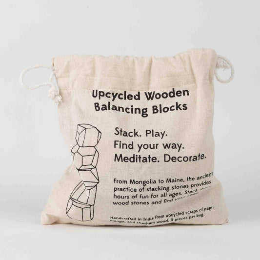 Upcycled Wood Stacking Stones - Set of 9 *