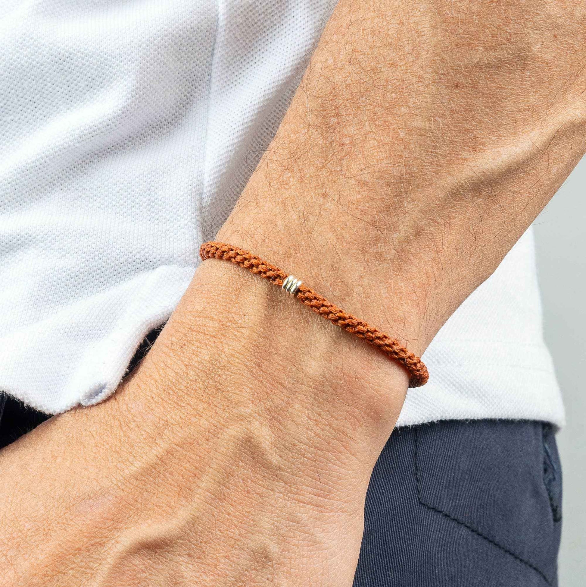 Men's Braided Bracelet | Rope Bracelet | Silver Bracelet |