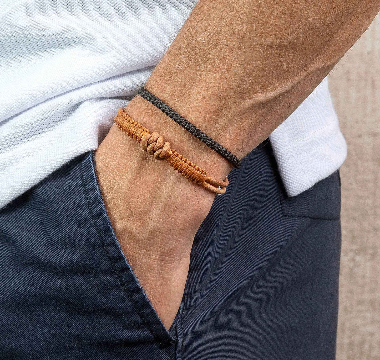Men's Knot Bracelet | Leather Bracelet | Adjustable Bracelet