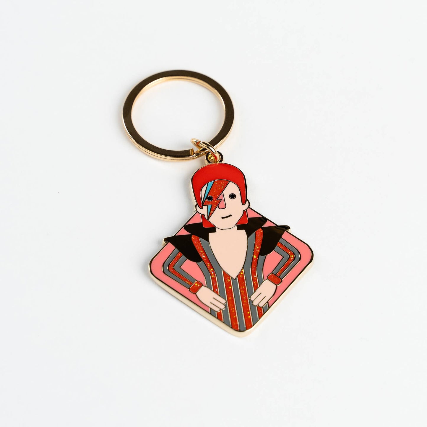 David Bowie Enamel Keychain – London Music Memorabilia Gift
