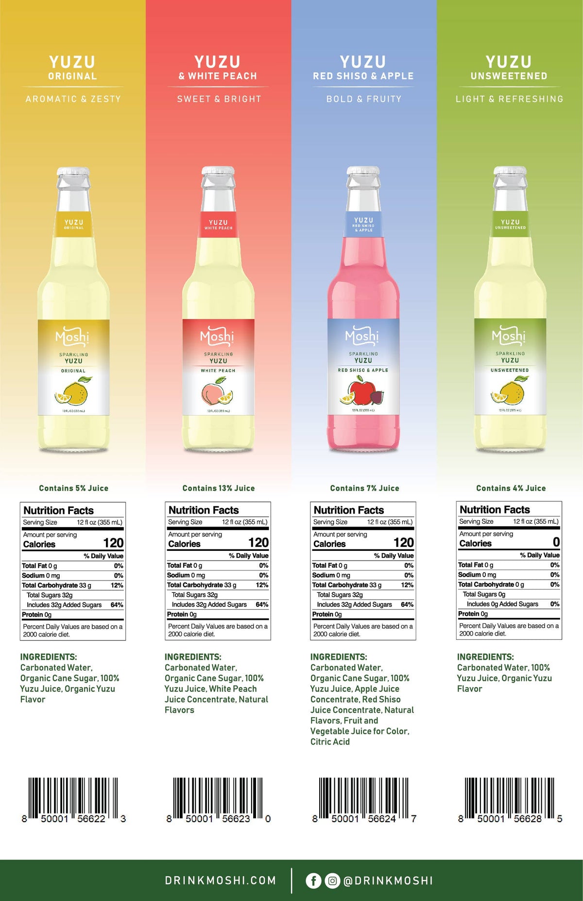 Moshi Yuzu Sparkling Drink - White Peach