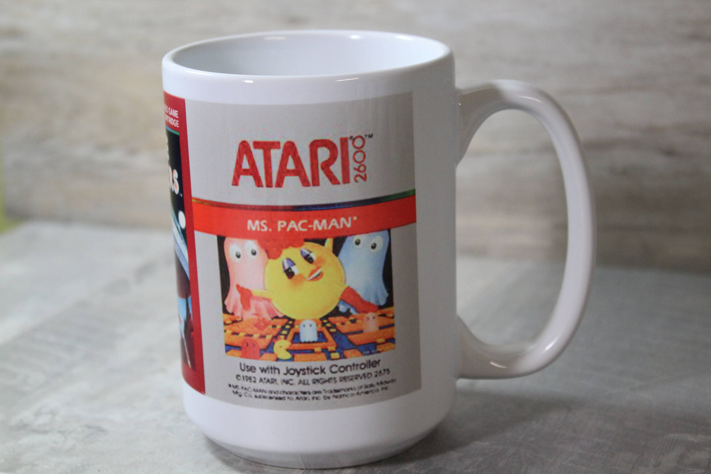 Retro Gaming Pacman, Space Invaders // 15 Oz. Ceramic Mug