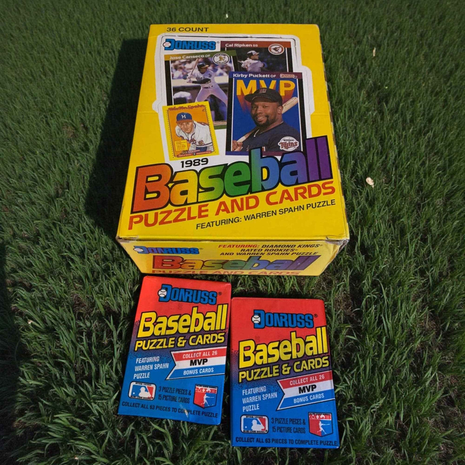MLB 1989 Donruss Baseball Puzzle & Card Box| 36 Packs