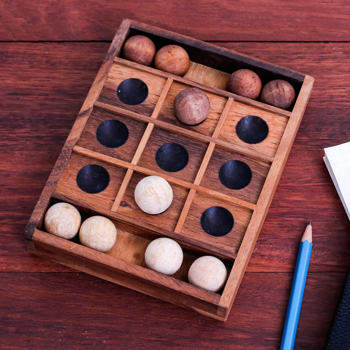 Novica Handmade Lucky Strike Wood Game