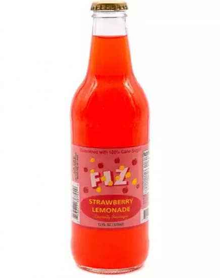 Fiz Strawberry Lemonade, 12oz Glass Bottle 12ct