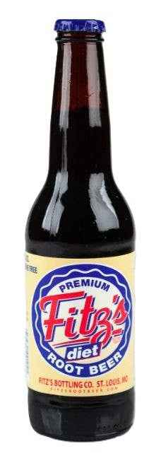 Fitz's Premium Diet Root Beer, 12ct Glass Bottle