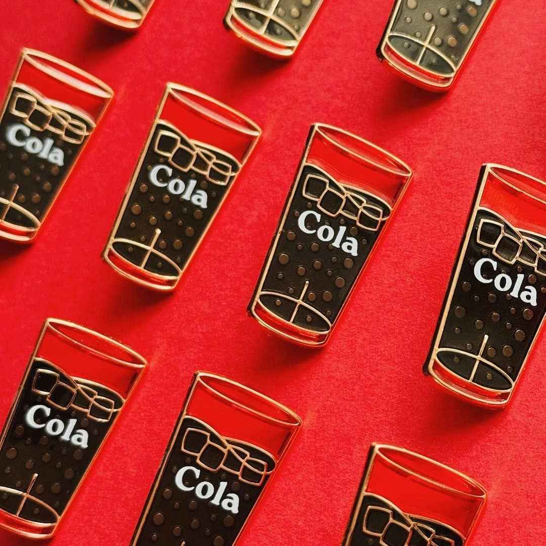 Red Cola Cup Enamel Pin
