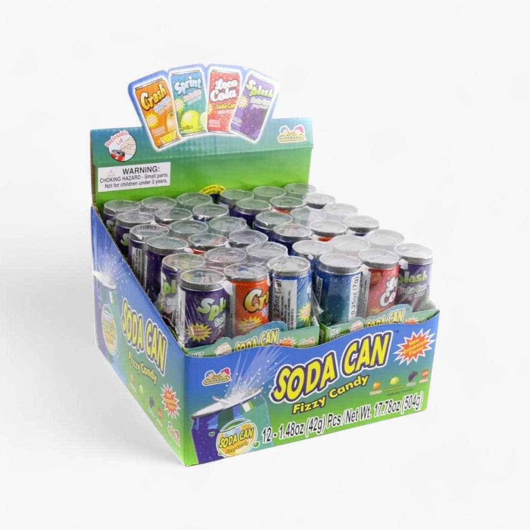 Kidsmania Soda Can Fizzy Candy 12Ct