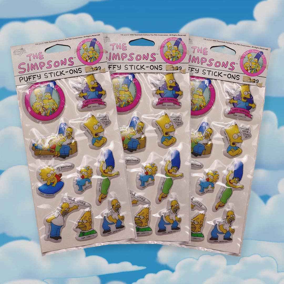 Simpsons Vintage Puffy Sticker Sheet