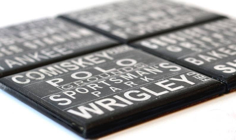 Play Ball: Classic Baseball Field Drink Coaster Set