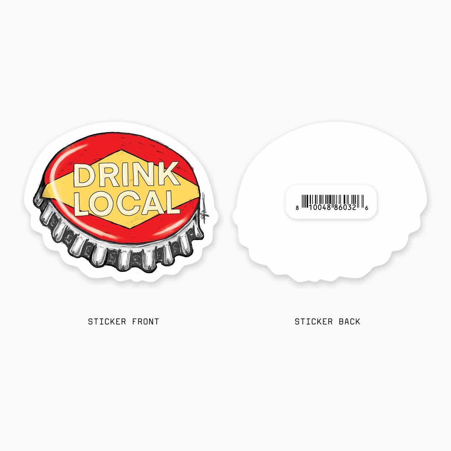 Drink Local - 3" Art Sticker