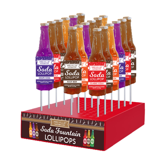 Melville Lollipops, Soda Fountain, 24ct Assortment