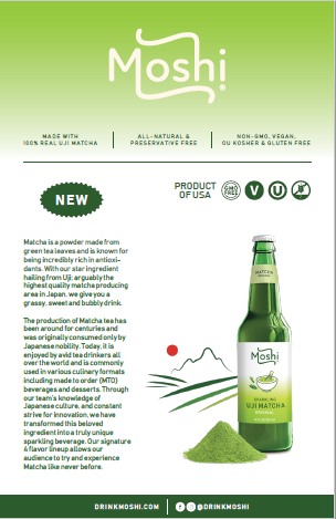 Moshi Matcha Sparkling Drink - Ginger