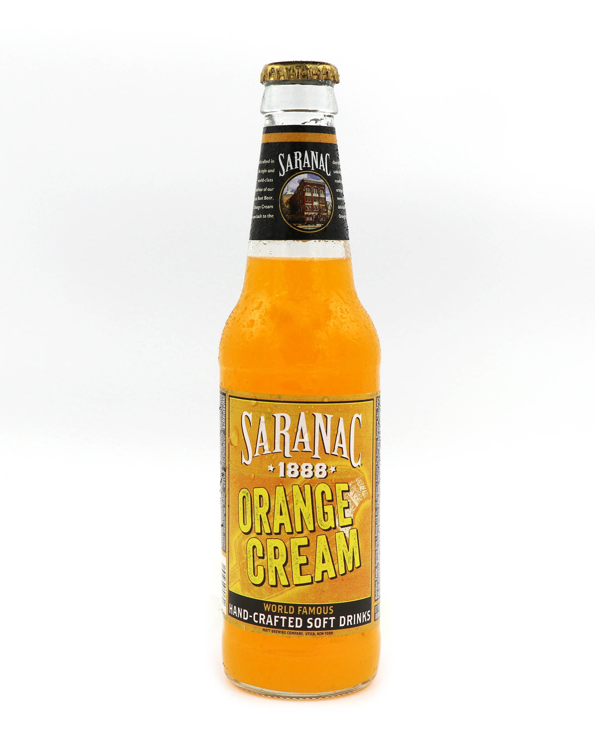 Saranac Orange Cream Soda, 12oz Glass Bottle