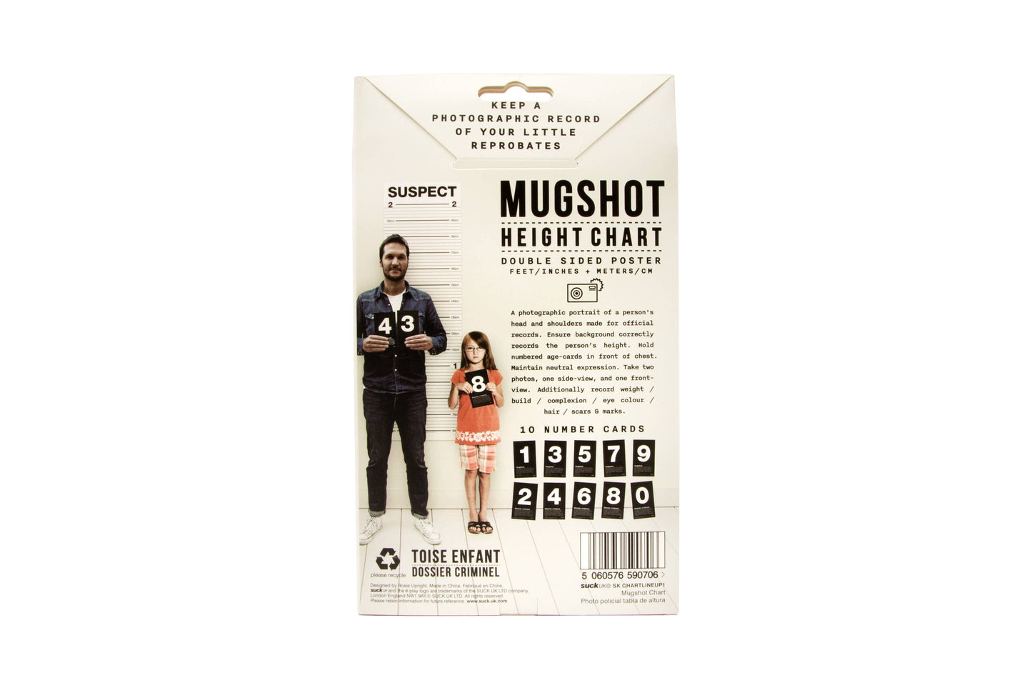 Mugshot Height Chart