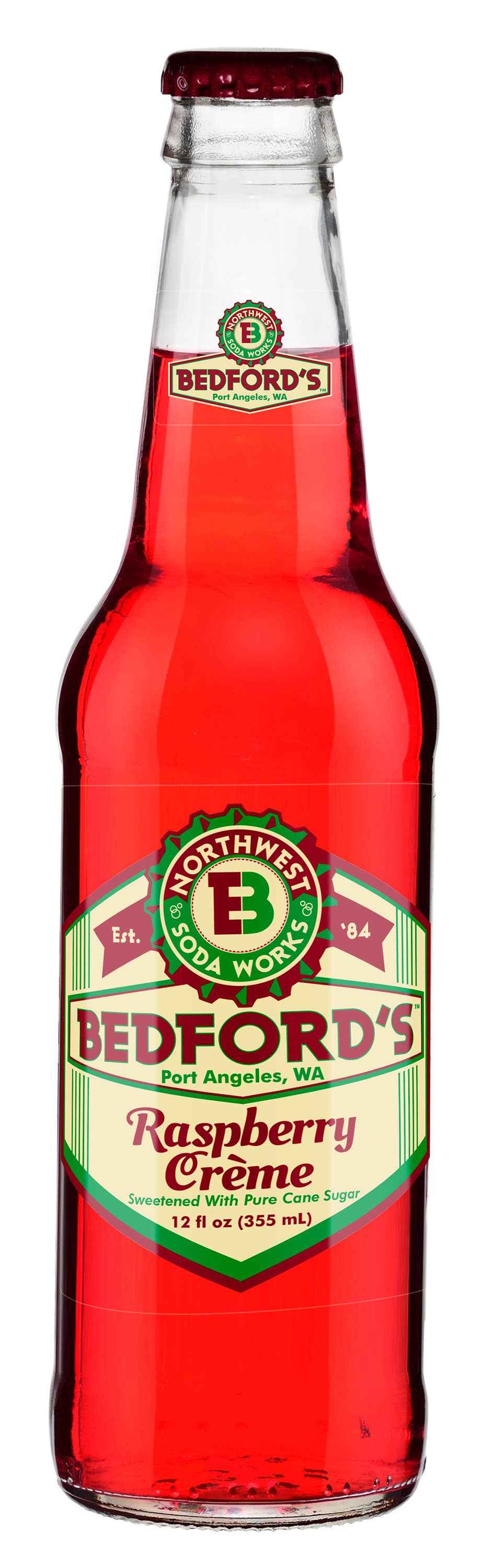 Bedford's Raspberry Creme, 12oz 12ct Glass Bottle Soda