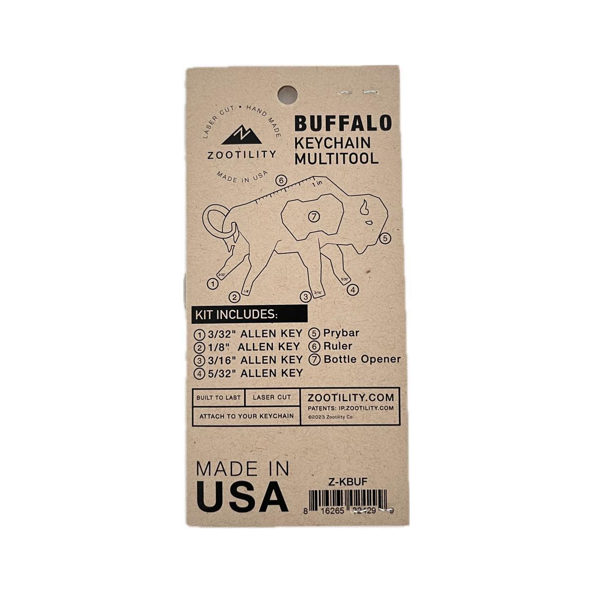 Buffalo Bit™ 7-in-1 Keychain Multi-Tool