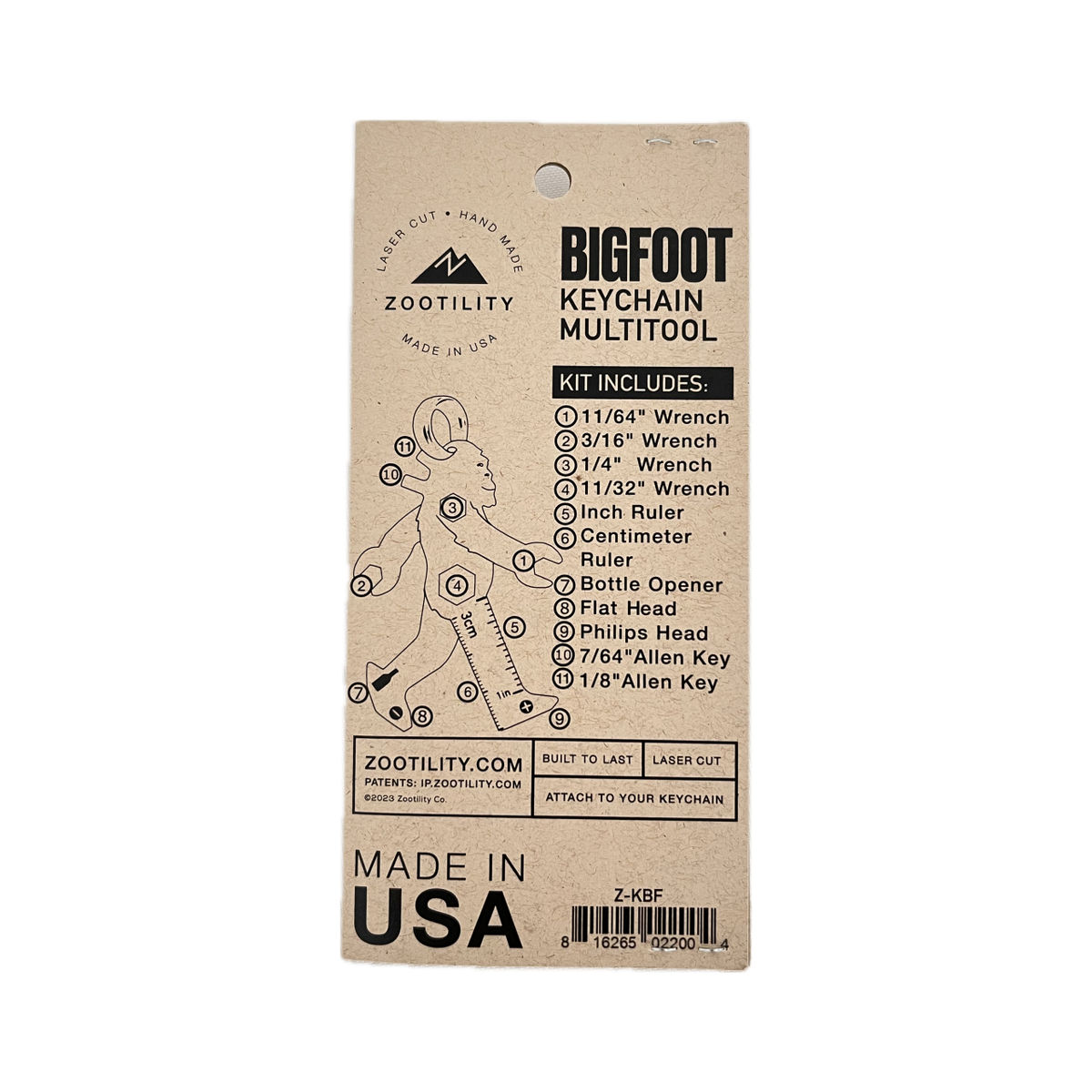 Bigfoot 11-in-1 Keychain Multi-Tool