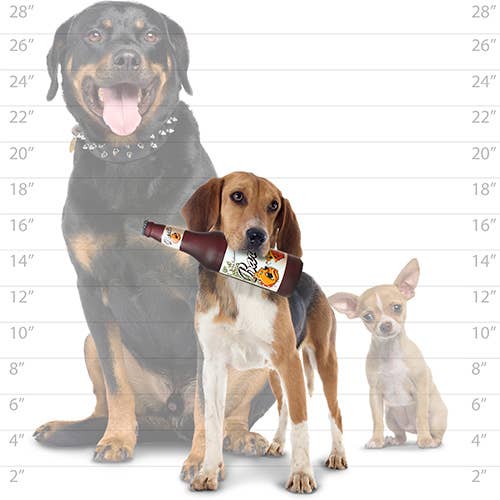 Silly Squeaker Beer Bottle Barks, Squeaky Novelty Dog Toy