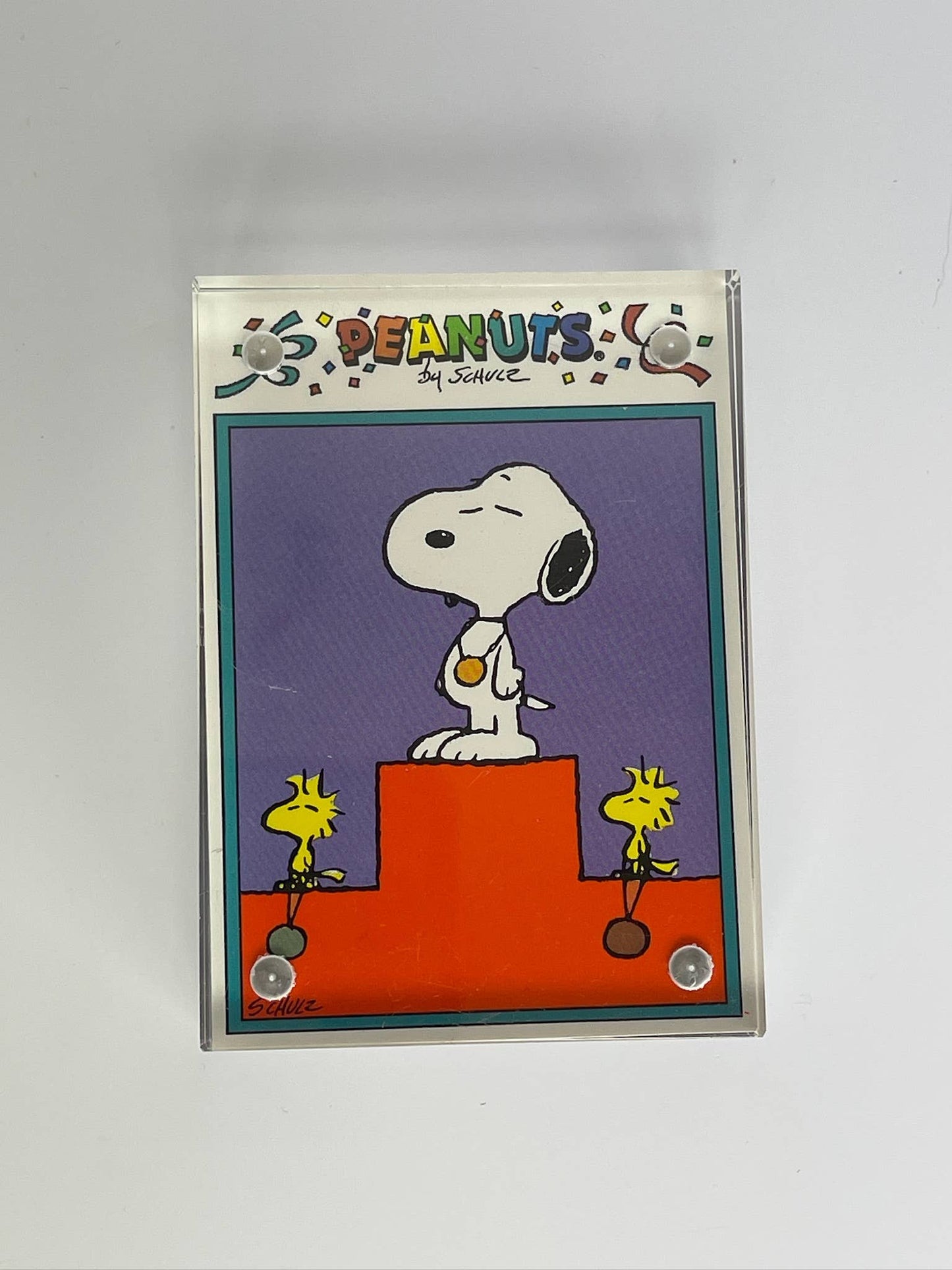 Vintage Snoopy + Peanuts Framed Trading Cards