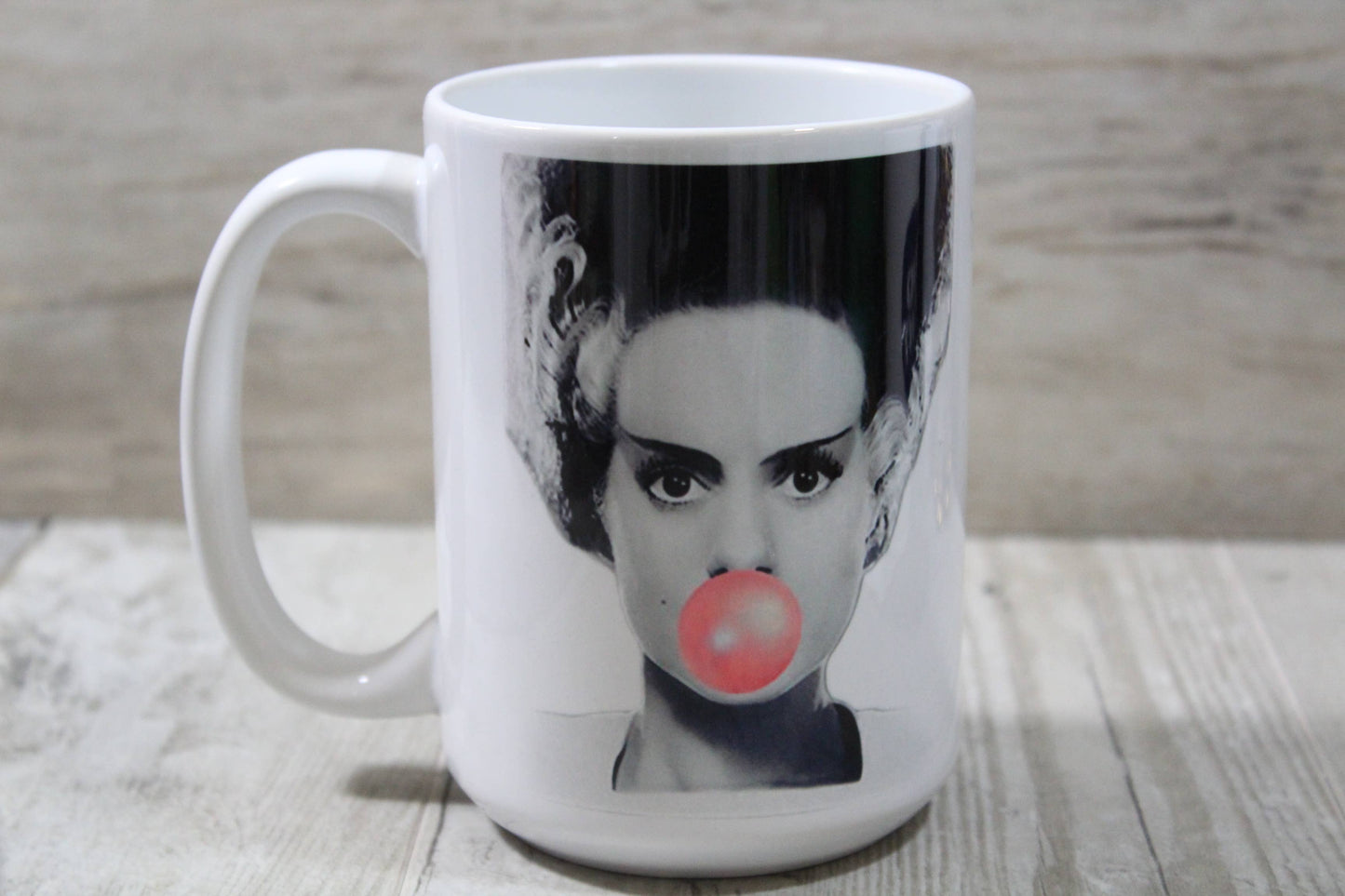 Mr & Mrs Frankenstein bubblegum //15oz Ceramic Coffee Mug