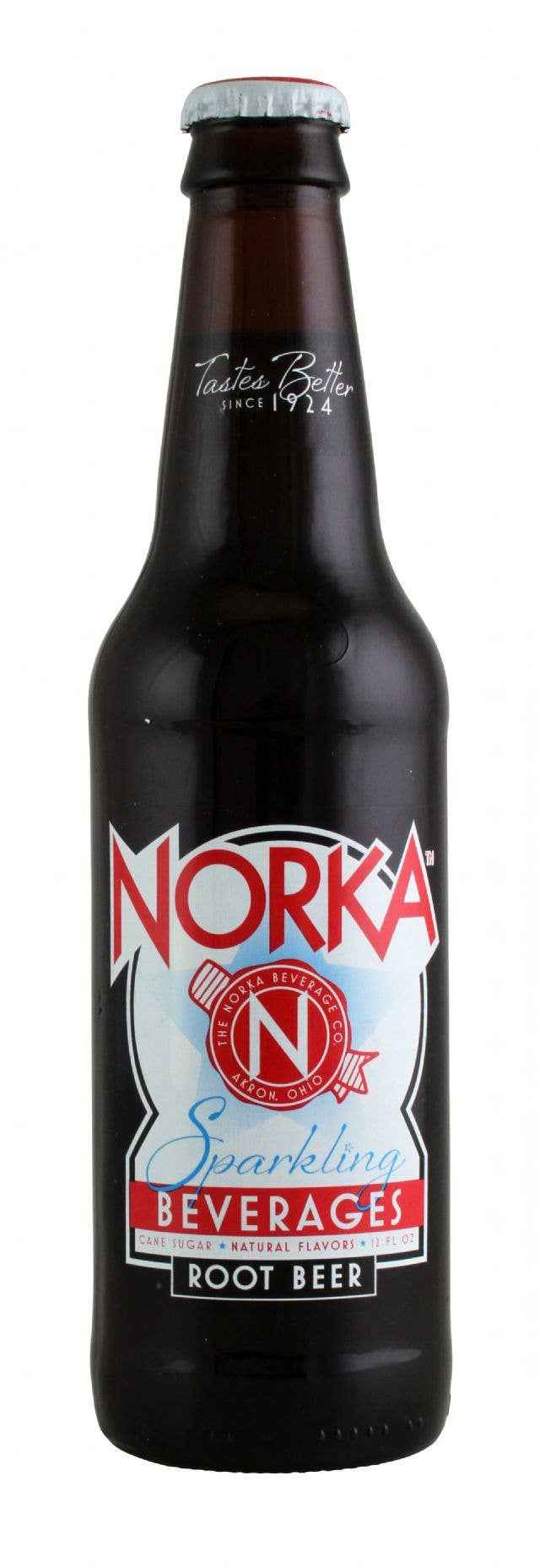 Norka Root Beer Soda, 12oz Glass Bottle 12ct