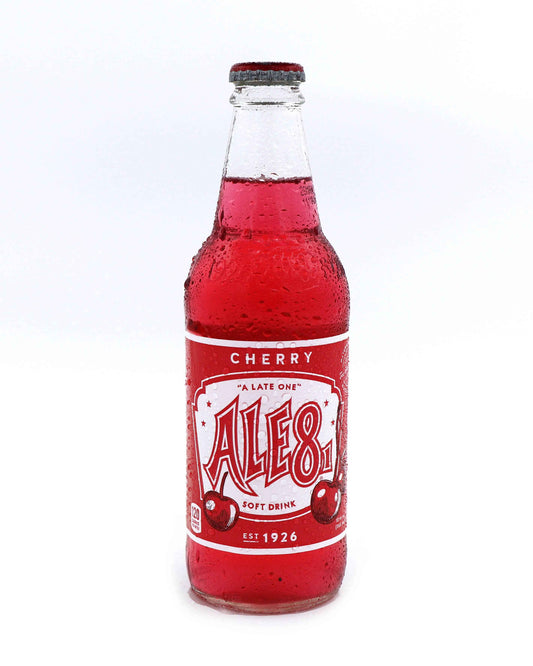 Ale-8 Cherry Soda, 12oz Glass Bottle 12ct
