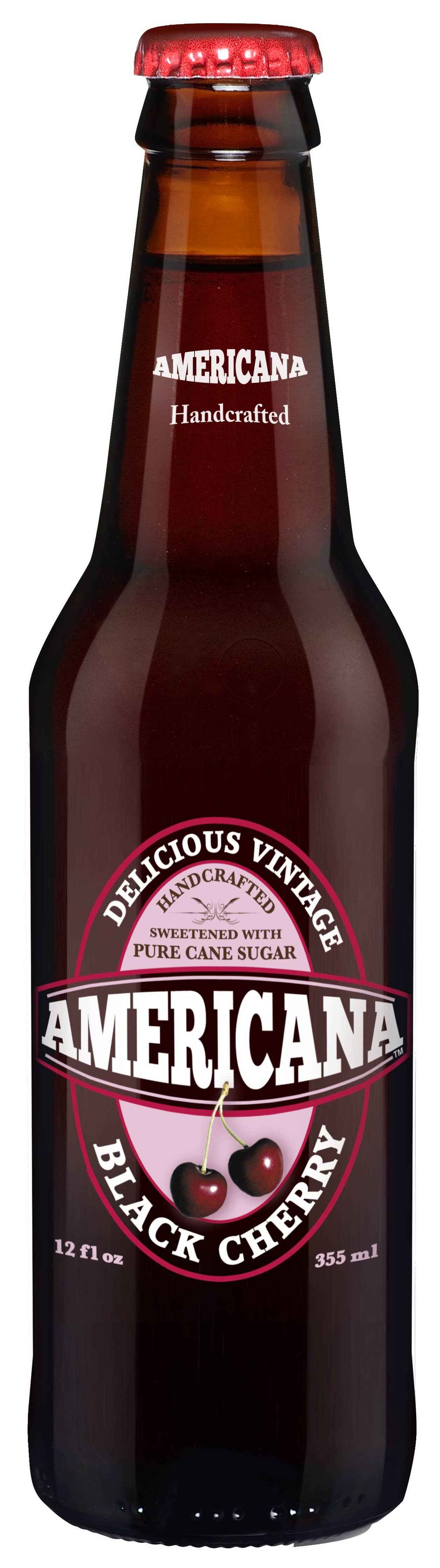 Americana Black Cherry, 12oz Glass Bottle, 12ct Bottles