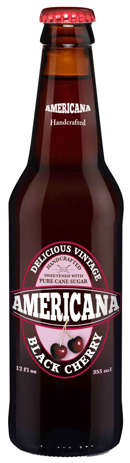 Americana Black Cherry, 12oz Glass Bottle, 12ct Bottles