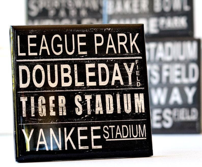 Play Ball: Classic Baseball Field Drink Coaster Set
