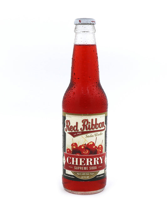 Red Ribbon Cherry Supreme Soda, 12 Fl oz