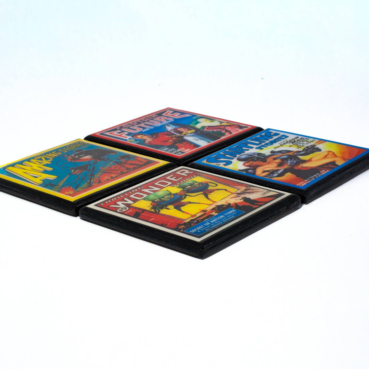 Space Invaders! Vintage Science Fiction Coaster Set