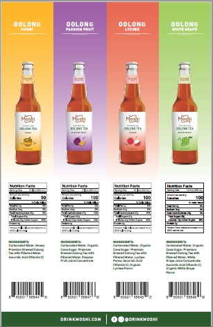 Moshi Oolong Sparkling Drink - Honey