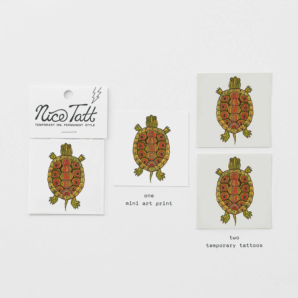 Painted Turtle - Temporary Tattoo
