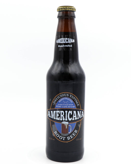 Americana Root Beer Soda, 12oz Glass Bottle