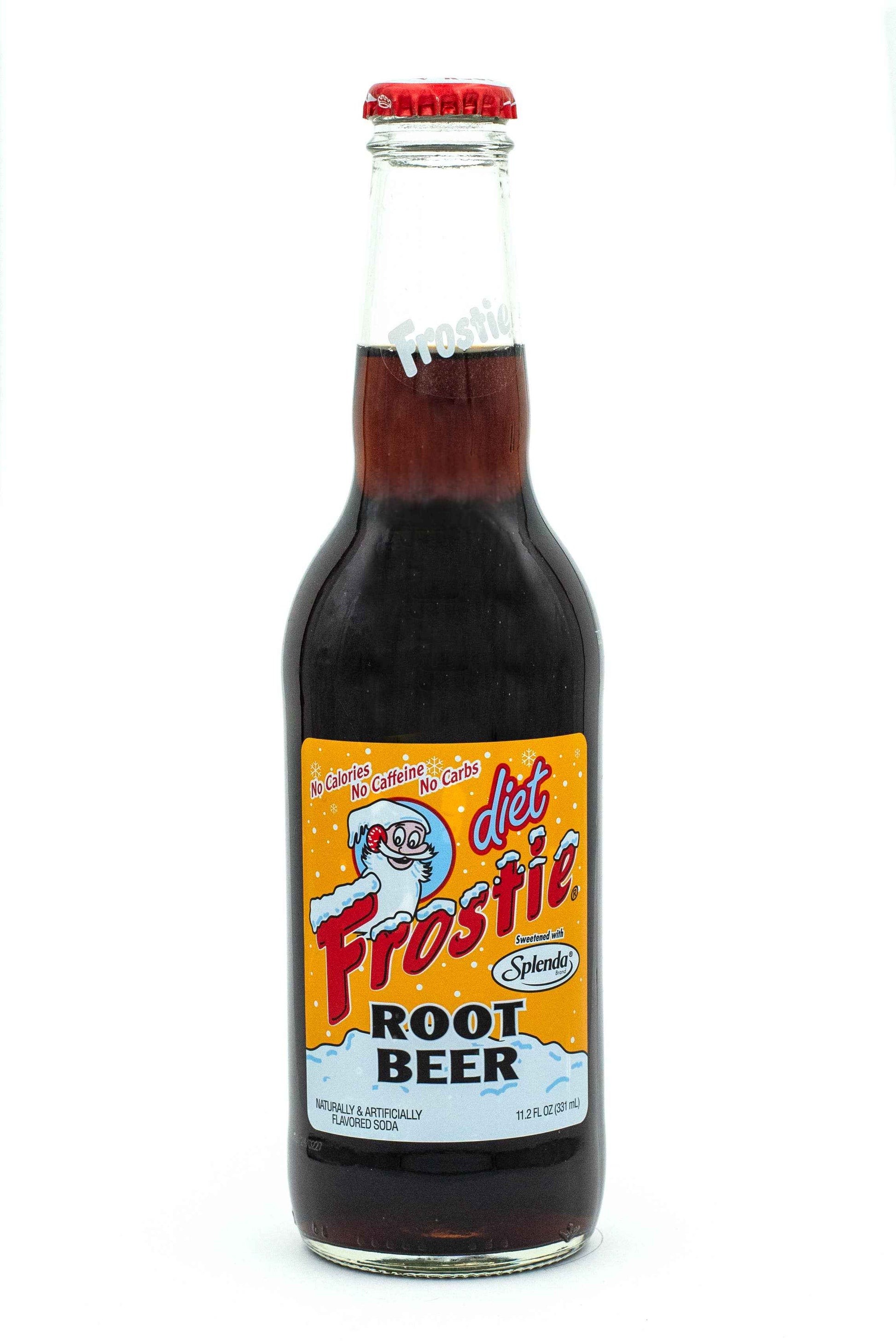 Frostie Diet Root Beer Soda, 12oz Glass Bottle 12ct