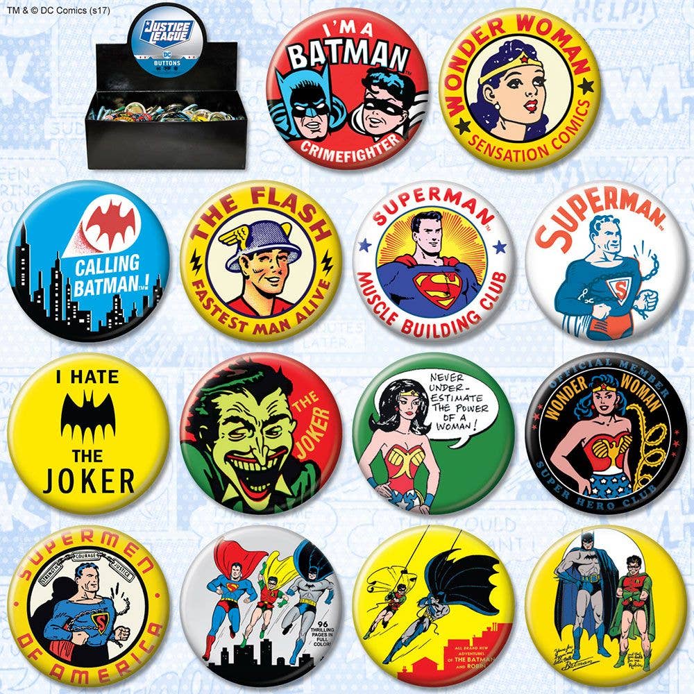 DC Comics Retro Button Assortment