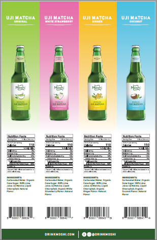 Moshi Matcha Sparkling Drink - Ginger