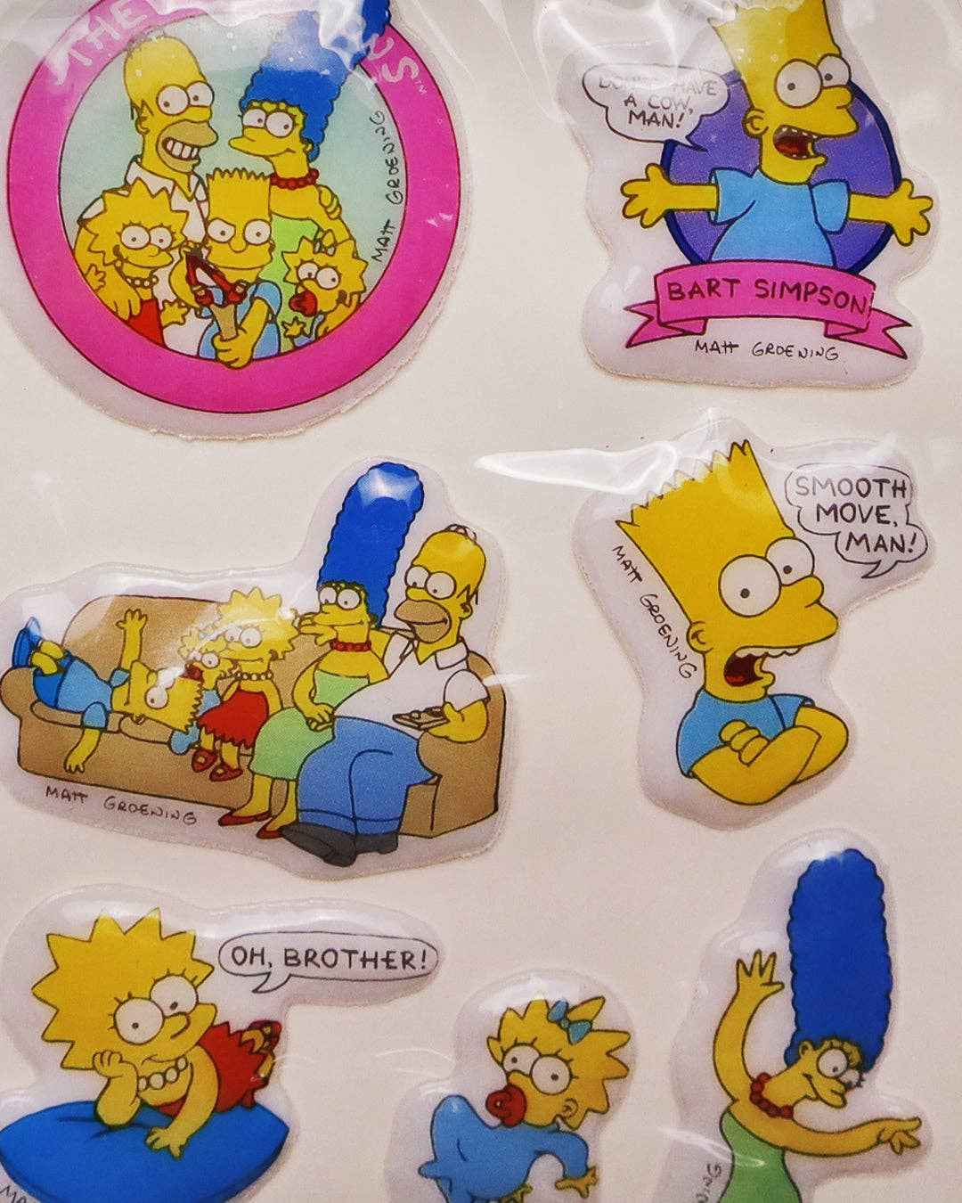 Simpsons Vintage Puffy Sticker Sheet