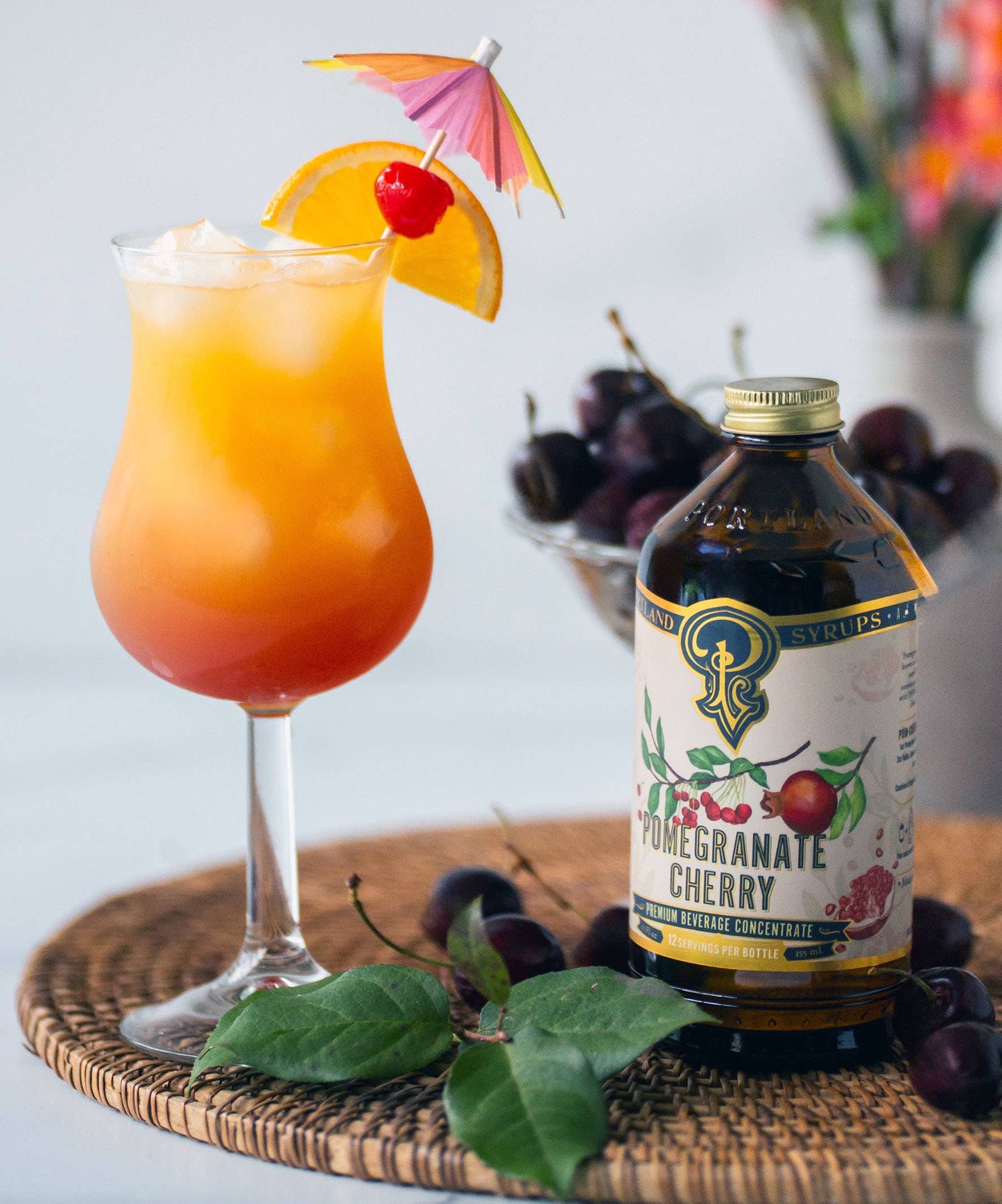 Pomegranate Cherry Syrup 3.4oz  - Cocktail / Mocktail Mixer