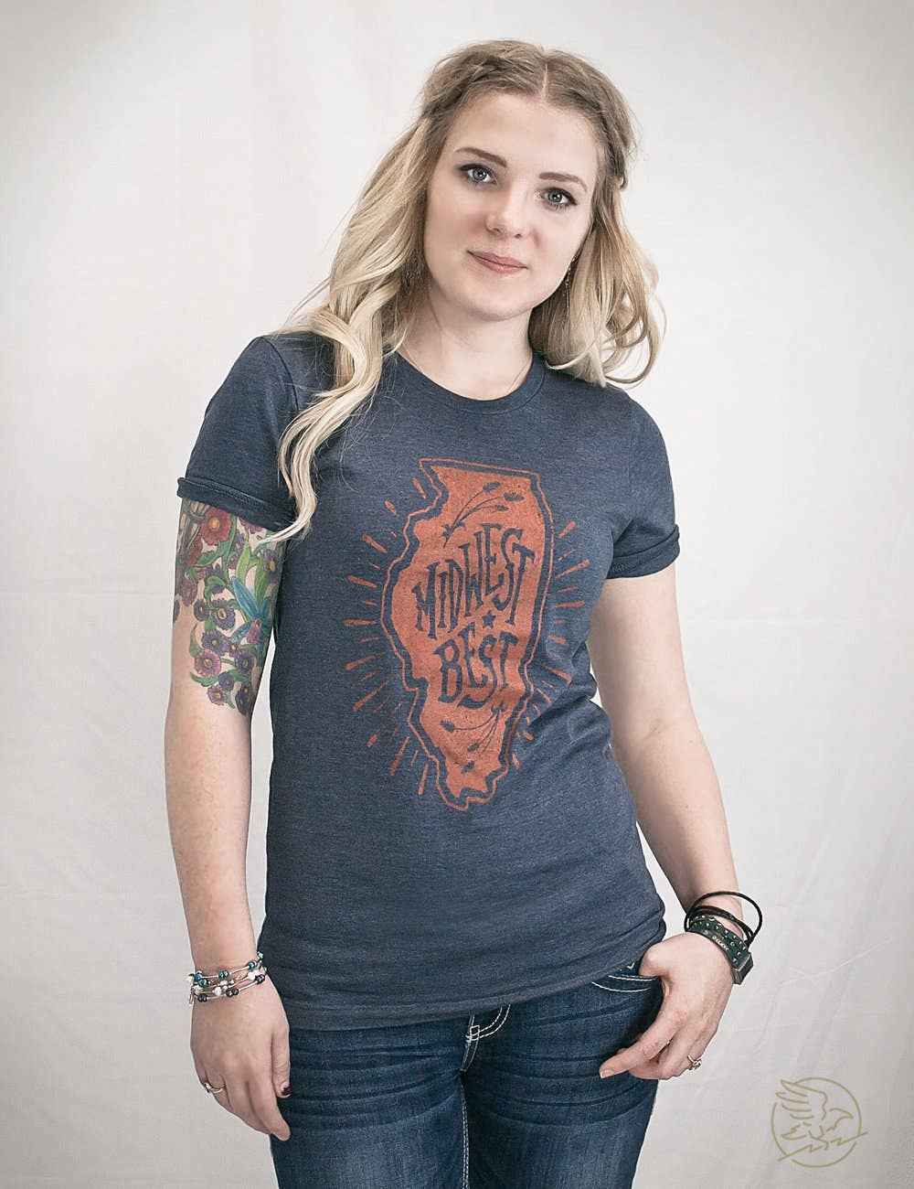 Midwest Best Tee - Navy