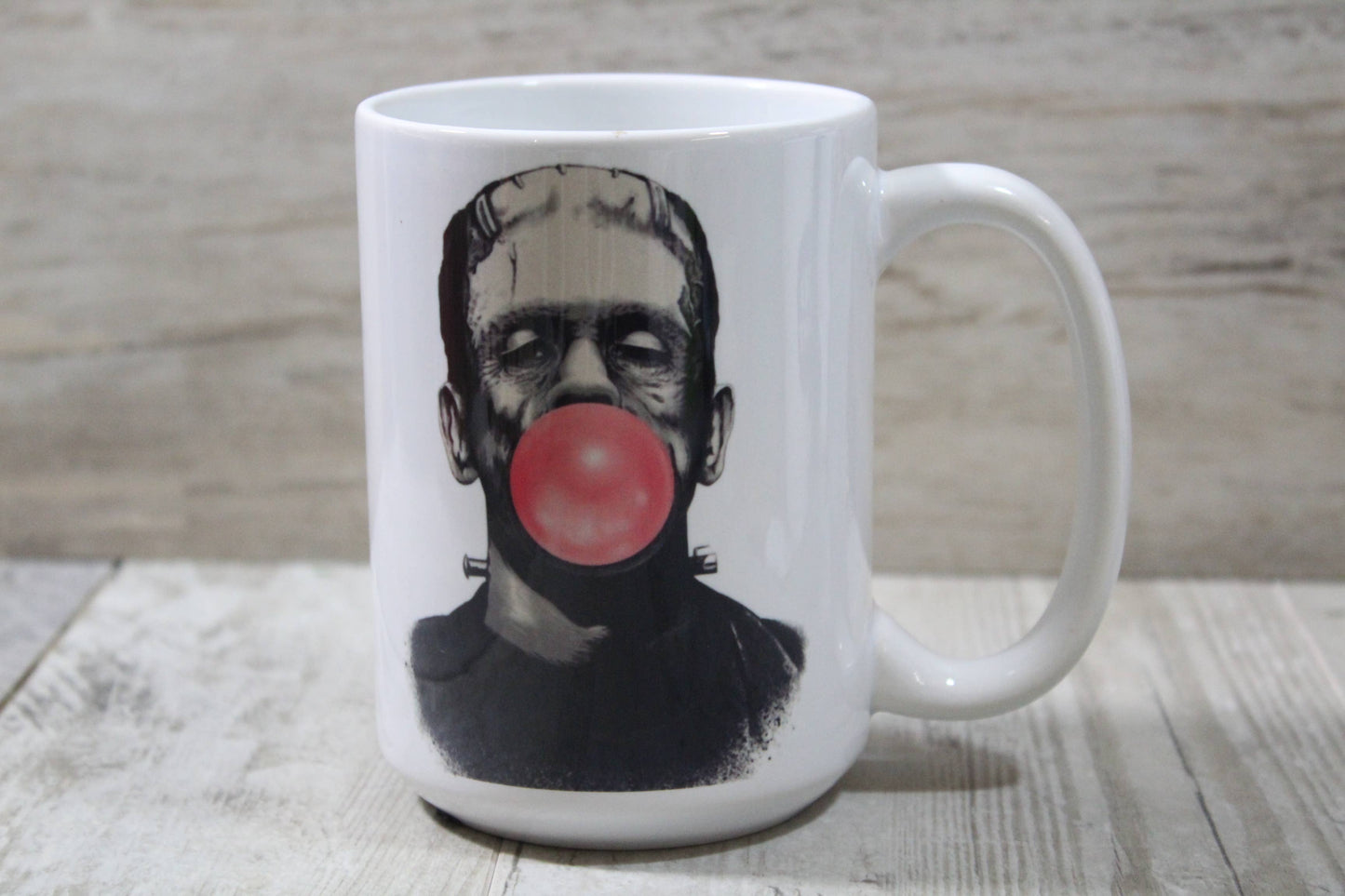 Mr & Mrs Frankenstein bubblegum //15oz Ceramic Coffee Mug