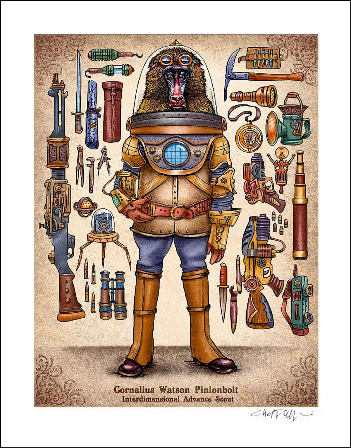 Cornelius Watson Pinionbolt- 11" x 14" print